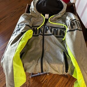 PINK Victoria's Secret Raincoat with Neon Accents